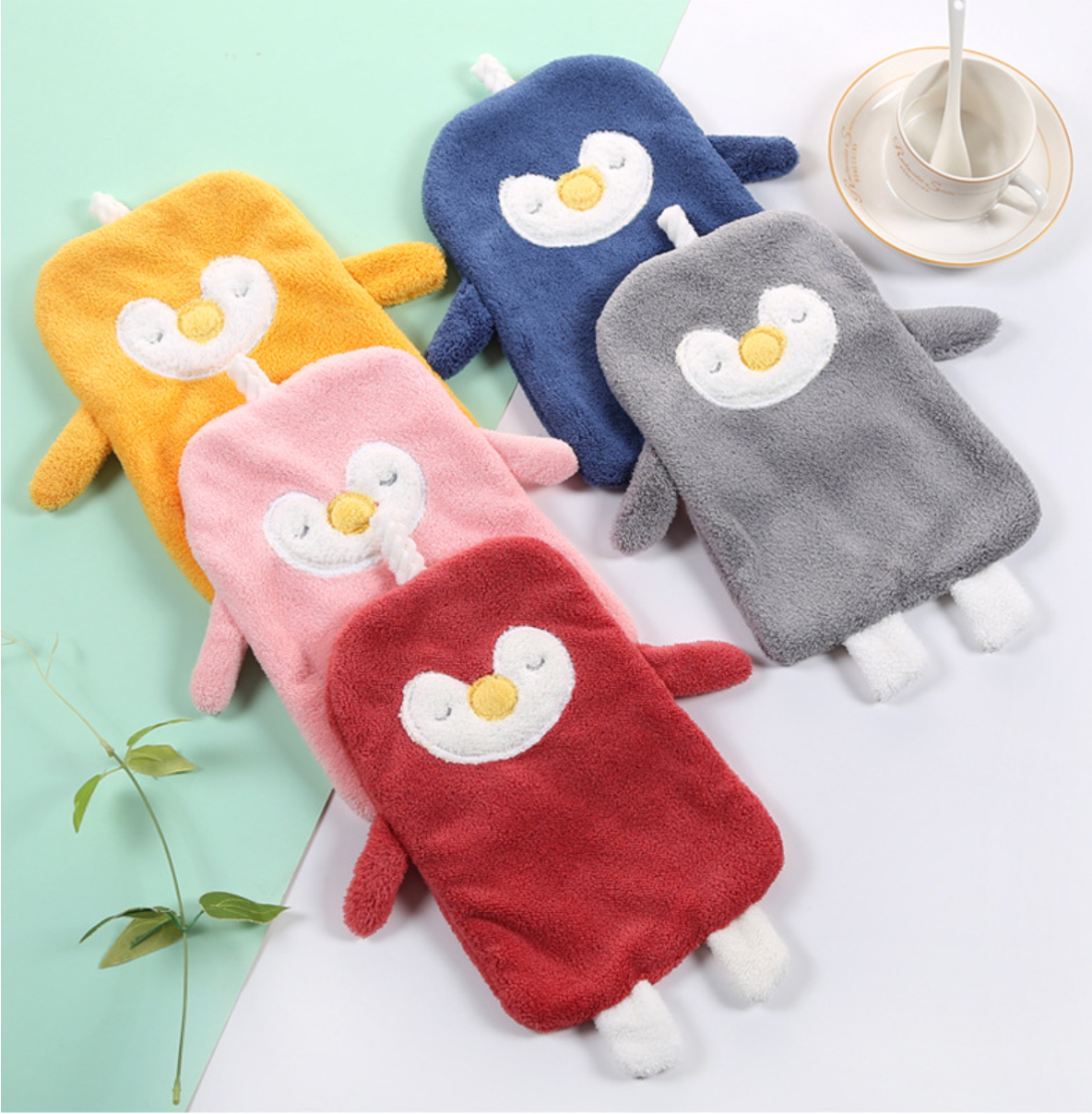 Free Gift - Cartoon Penguin Hand Towel 3pc Set for Babies, Kitchen, and Bathroom Hanging Mini Towel - Soft and Absorbent