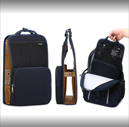 FlexPack Urban | Blue + Khaki: Effortless Organization for Your Everyday Commute