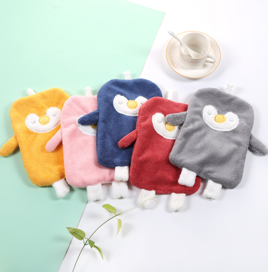 Cartoon Penguin Hand Towel 3pc Set for Babies, Kitchen, and Bathroom Hanging Mini Towel - Soft and Absorbent